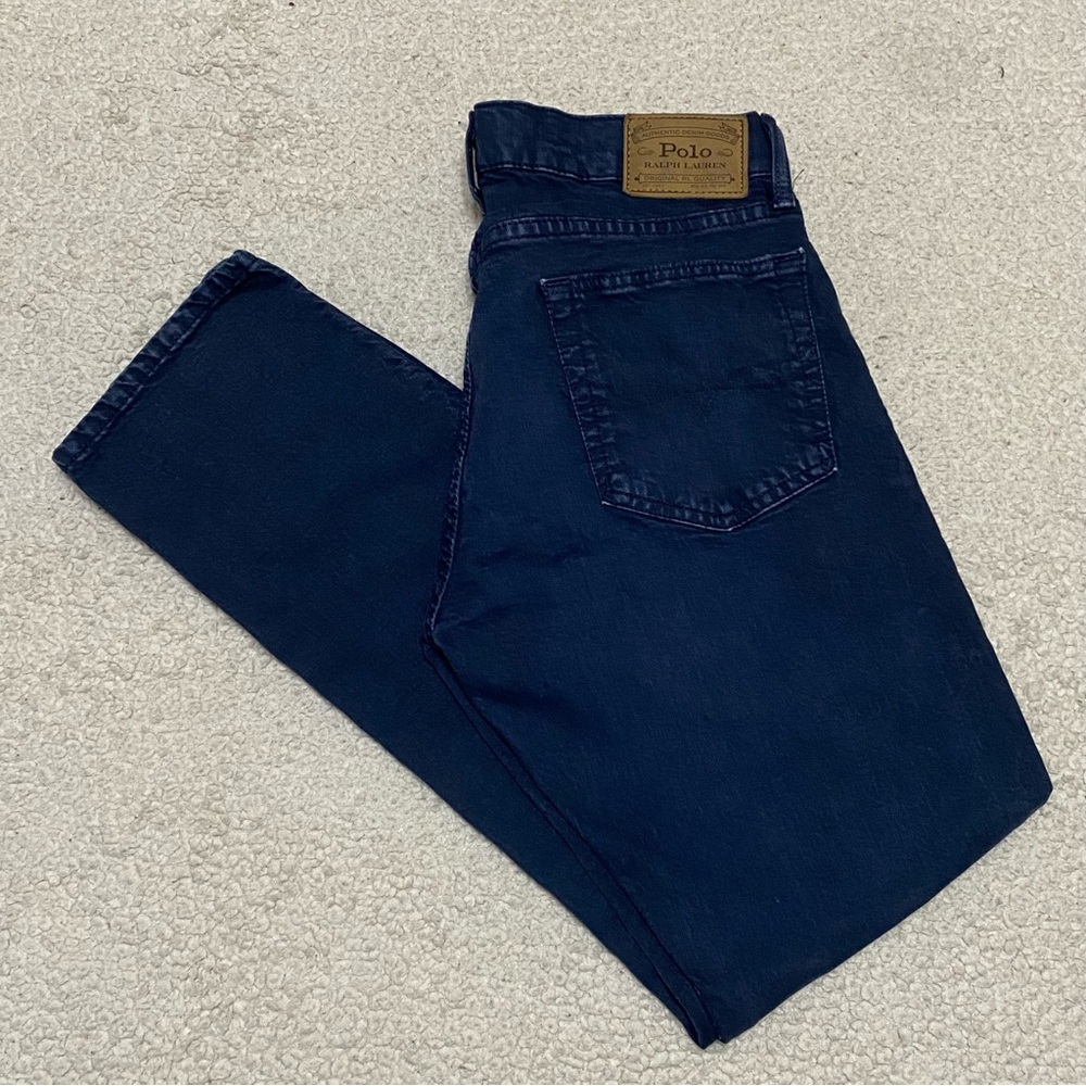 Polo Ralph Lauren Jeans Mens 32X32 Blue Varick Slim Straight Leg Denim